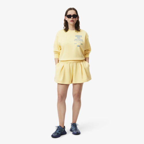 Женские плиссированные флисовые шорты Lacoste