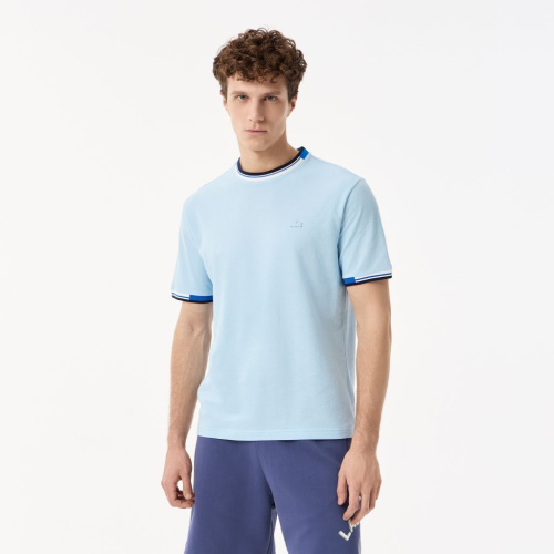 Мужская хлопковая футболка Lacoste с принтом