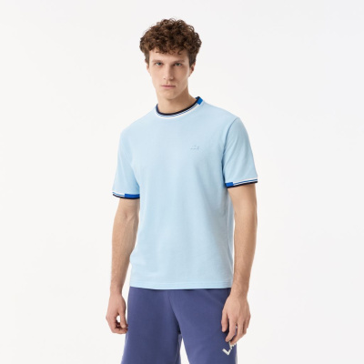 Мужская хлопковая футболка Lacoste с принтом