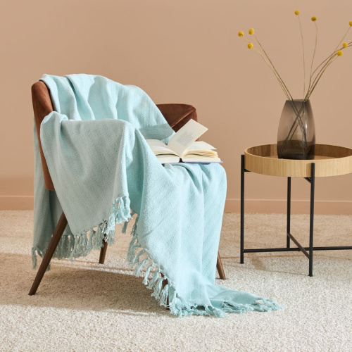 Плед Мелодия, голубой