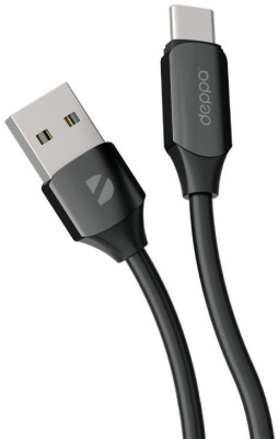 Кабель Deppa Silk USB-A - USB-C 1.2 м черный