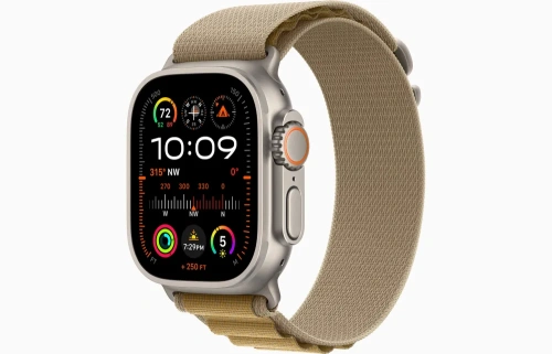 Смарт-часы Apple Watch Ultra 2 (2024) 49mm Natural Titanium Case with Tan Alpine Loop (L)