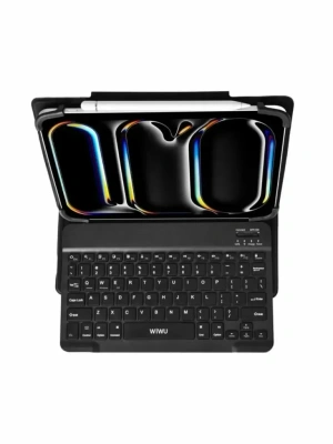 Чехол-клавиатура WIWU Universal Keyboard для Apple iPad 9-11" русская раскладка (W-UK001BLK9) (черный)