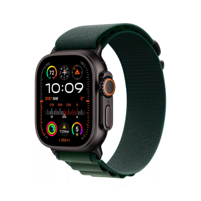 Смарт-часы Apple Watch Ultra 2 (2024) 49mm Black Titanium Case with Dark Green Alpine Loop (S)