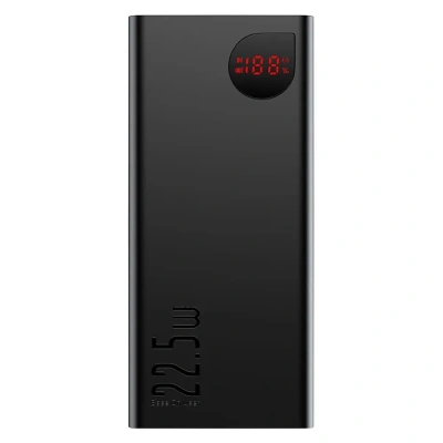 Внешний аккумулятор Baseus Adaman Metal Digital Display Quick Charge 10000mAh 22.5W (черный) (PPADM10S)