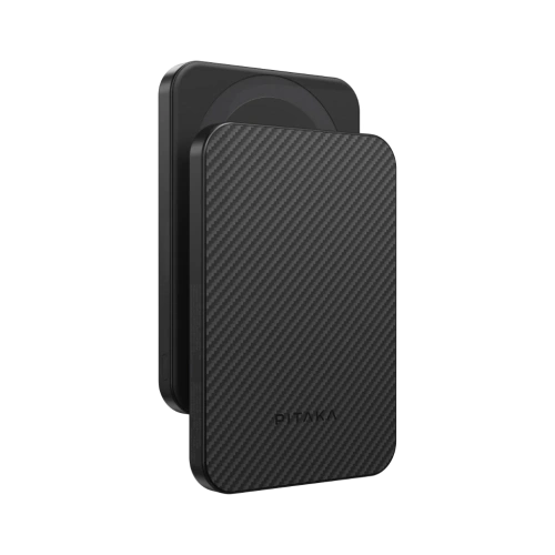 Внешний аккумулятор PITAKA Aramid Fiber Magnetic Power Bank Qi2 5000mAh черно-серый в полоску