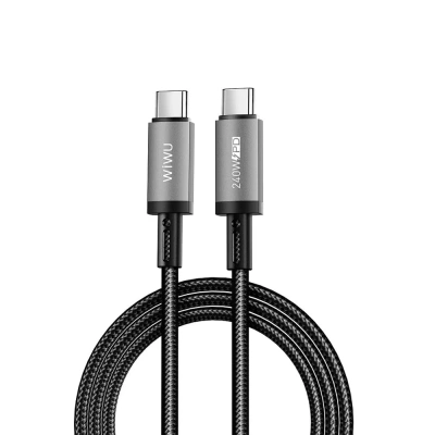 Кабель WiWU Titanlink USB-C/USB-C 240W 1.5м (Wi-C058) (серый)