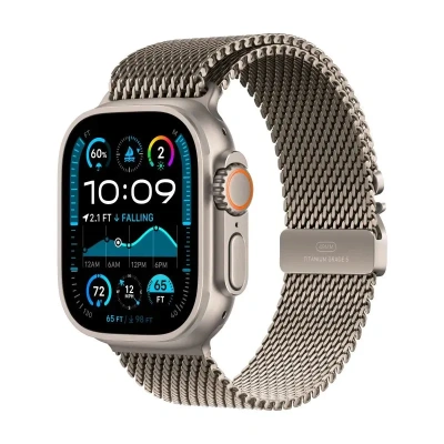 Смарт-часы Apple Watch Ultra 2 (2024) 49mm Natural Titanium Case with Natural Titanium Milanese Loop (L)