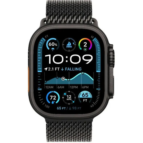Смарт-часы Apple Watch Ultra 2 (2024) 49mm Black Titanium Case with Black Titanium Milanese Loop (S)
