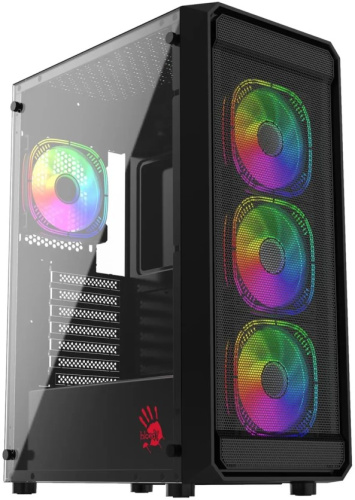 Корпус ATX Bloody BD-CC114-BK без БП, боковая панель из закалённого стекла, USB 2.0 USB 3.0