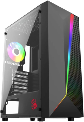 Корпус ATX Bloody BD-CC106F-BK без БП, боковая панель из закалённого стекла, USB 2.0 USB 3.0