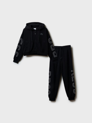 Комплект трикотажный для девочек: толстовка, брюки