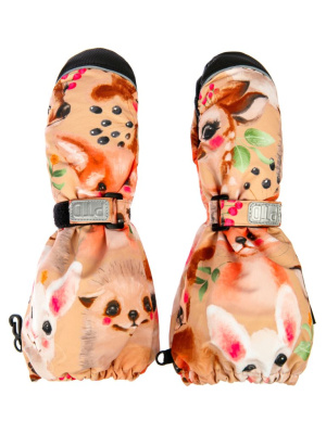 Варежки текстильные для девочек