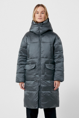 Пальто утепленное прямого силуэта