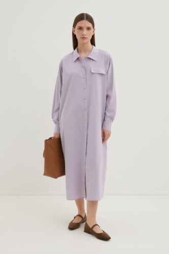 Платье прямого кроя с хлопком