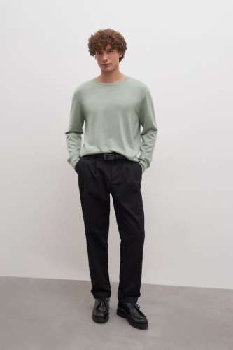 Брюки из хлопка полуприлегающего силуэта