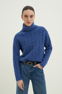 Свитер с косами с добавлением шерсти