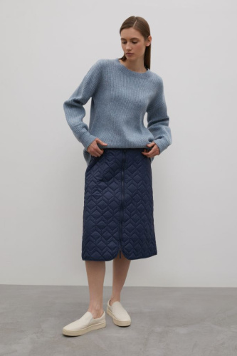 Стеганая юбка А-силуэта