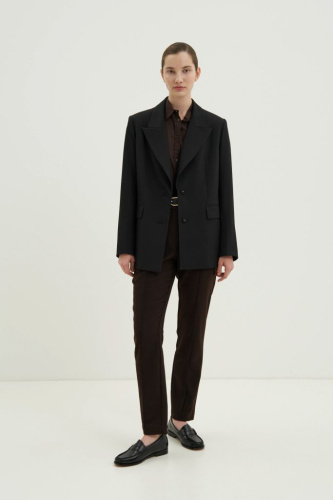 Брюки с шерстью на высокой посадке