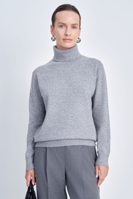 Свитер свободного силуэта с воротником-стойкой