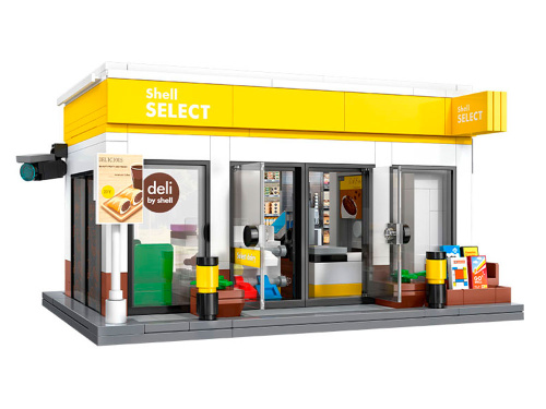 C66027W Конструктор Кафе на автозаправке Shell