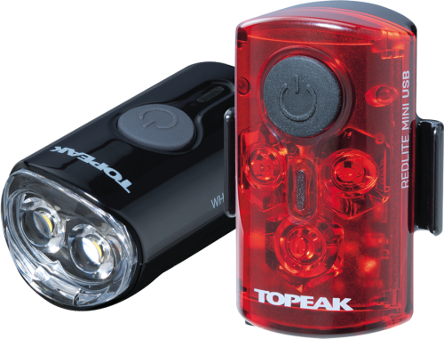 Комплект фонарей Topeak MINI USB COMBO TMS080 (белый / красный черный)