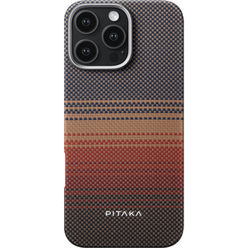 Чехол-крышка Pitaka для iPhone 16 Pro Max (KI1601SUM), кевлар, коричневый