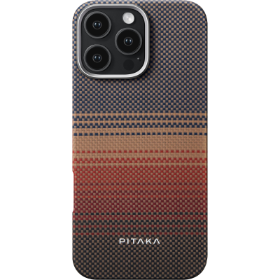 Чехол-крышка Pitaka для iPhone 16 Pro Max (KI1601SUM), кевлар, коричневый