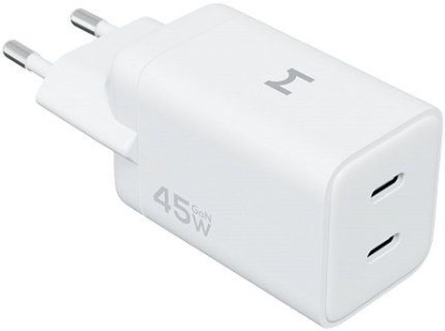 Сетевое зарядное устройство Magssory Nano Pro, Gan Duo Port USB-C, 45Вт белый
