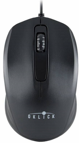 Мышь Oklick 195M M218 BLACK черный оптическая (800dpi) USB (3but) 945621