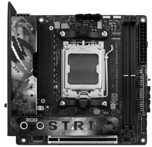 Материнская плата mini-ITX ASUS ROG STRIX X870-I GAMING WIFI (AM5, AMD X870, 2*DDR5 (8400), 2*SATA 6G RAID, 2*M.2, 2*PCIE, 2.5Glan, WiFi, BT, 4*USB 3.