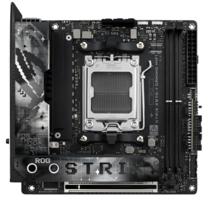 Материнская плата mini-ITX ASUS ROG STRIX X870-I GAMING WIFI (AM5, AMD X870, 2*DDR5 (8400), 2*SATA 6G RAID, 2*M.2, 2*PCIE, 2.5Glan, WiFi, BT, 4*USB 3.