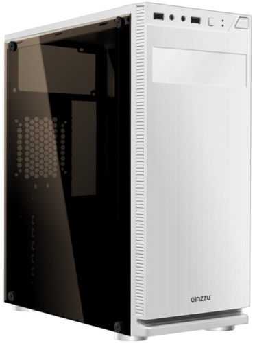 Корпус ATX Ginzzu A290 без БП, боковая панель из закалённого стекла, 2*USB 2.0
