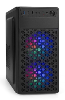 Корпус mATX Exegate mEVO-7803-XP400 EX296980RUS black, БП XP400, 2*USB, USB 3.0, audio