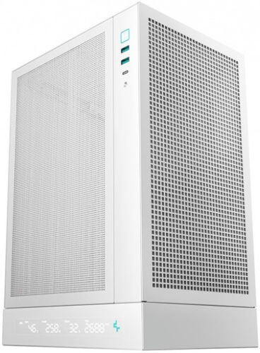 Корпус mini-ITX Deepcool CH170 DIGITAL WH без БП, 2*USB 3.0, USB Type-C