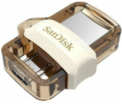 Накопитель USB 3.0 64GB SanDisk Ultra Dual SDDD3-064G-G46GW золотистый