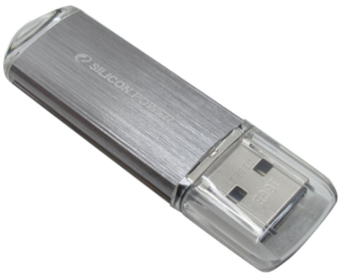 Накопитель USB 2.0 16GB Silicon Power Ultima II SP016GBUF2M01V1S серебристый
