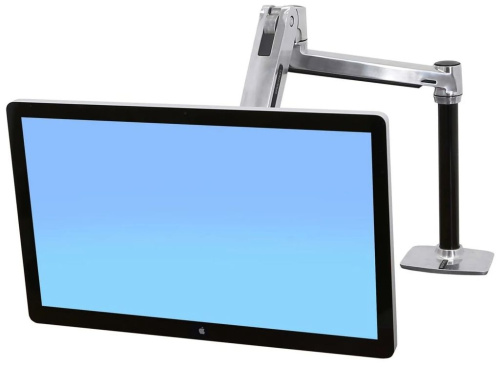 Кронштейн настольный Ergotron 45-384-026 LX HD Sit-Stand для монитора, серебр.