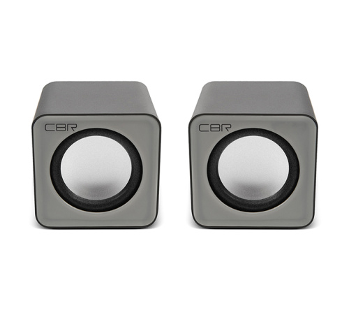 Компьютерная акустика 2.0 CBR CMS 90 питание USB, 2х3 Вт (6 Вт RMS), материал корпуса пластик, 3.5 мм линейный стереовход, регул. громк., длина кабеля