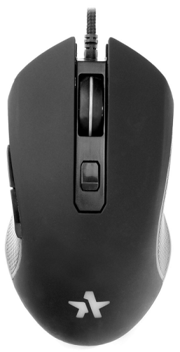 Мышь Гарнизон GM-780G черная, 2400 DPI, 6 кн, RGB, soft touch, каб.1.5м