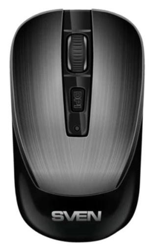 Мышь Wireless Sven RX-380W SV-020606 серый металлик, 2,4 GHz, 3+1кл. 800-1600DPI