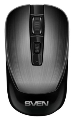 Мышь Wireless Sven RX-380W SV-020606 серый металлик, 2,4 GHz, 3+1кл. 800-1600DPI