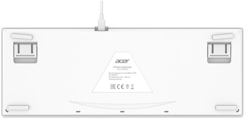 Клавиатура Acer OKW305 ZL.KBDCC.01W механическая белая USB for gamer LED
