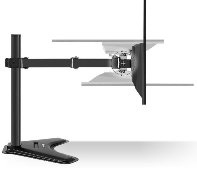 Подставка настольная Exegate EDM2-3210-11D EX297364RUS двух мониторов 15"-32", VESA 75x75, 100x100, макс. нагрузка на один кронштейн 10 кг, наклон -90