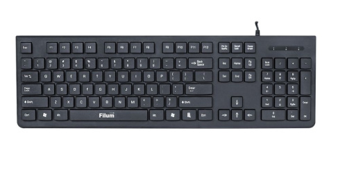 Клавиатура Filum FL-KB20-BK USB 104 кл., мембранная, черная, Windows XP/Vista/7/8/10, MacOS