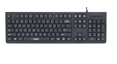 Клавиатура Filum FL-KB20-BK USB 104 кл., мембранная, черная, Windows XP/Vista/7/8/10, MacOS