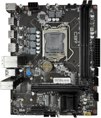 Материнская плата mATX CBR H510 (LGA 1200, 2*DDR4, mATX, DP+2*HDMI, 1*PCIEx16,1*PCIEx1,2*M.2(NVME,SATA), 3*SATA3, 2*USB 2.0 + 4*USB3.0, LAN 1Gb)