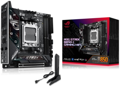 Материнская плата mini-ITX ASUS ROG STRIX B850-I GAMING WIFI 90MB1K30-M0EAY0 (AM5, AMD B650, 2*DDR5, 2*SATA, 2*M.2, WiFi, BT, 4*USB 3.2, 2*USB 2.0, US