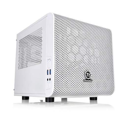 Корпус mini-ITX Thermaltake Core V1 Snow CA-1B8-00S6WN-01 белый, без БП, с окном, 2xUSB 3.0, Audio