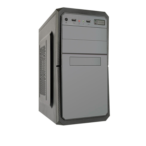Корпус mATX Exegate BA-202 EX284023RUS черный, БП 500W с вент. 8см, 2*USB, аудио